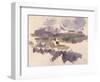 Montagne Sainte-Victoire, 1904-05-Paul Cézanne-Framed Giclee Print