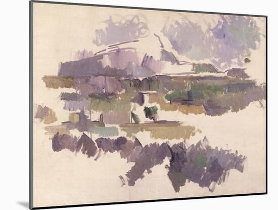 Montagne Sainte-Victoire, 1904-05-Paul Cézanne-Mounted Giclee Print