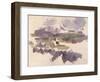 Montagne Sainte-Victoire, 1904-05-Paul Cézanne-Framed Premium Giclee Print