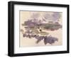 Montagne Sainte-Victoire, 1904-05-Paul Cézanne-Framed Premium Giclee Print