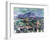 Montagne Sainte-Victoire, 1904-06-Paul Cézanne-Framed Giclee Print