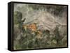 Montagne Sainte-Victoire and Chateau Noir-Paul Cézanne-Framed Stretched Canvas