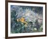 Montagne Sainte-Victoire and the Black Chateau, 1904-06-Paul Cézanne-Framed Giclee Print