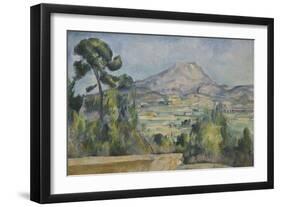 Montagne Sainte-Victoire, C. 1890-Paul Cézanne-Framed Giclee Print