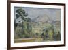 Montagne Sainte-Victoire, C. 1890-Paul Cézanne-Framed Giclee Print