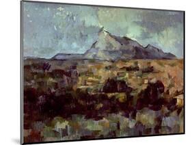 Montagne Sainte-Victoire, circa 1882-85-Paul Cézanne-Mounted Giclee Print