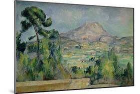 Montagne Sainte-Victoire, circa 1887-90-Paul Cézanne-Mounted Giclee Print