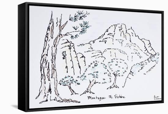 Montagne Sainte-Victoire, south of France-Richard Lawrence-Framed Stretched Canvas