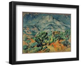 Montagne Sainte Victoire-View from the South West-Paul Cézanne-Framed Giclee Print