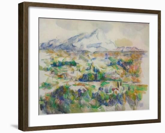 Montagne Sainte-Victoire-Paul Cézanne-Framed Art Print