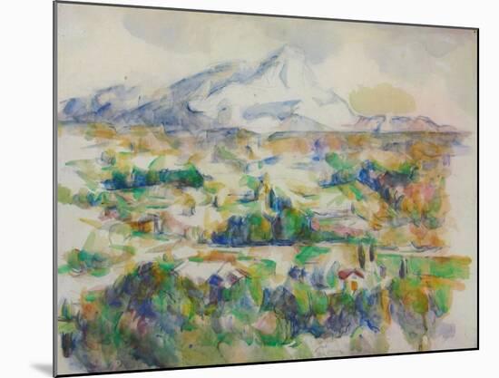 Montagne Sainte-Victoire-Paul Cézanne-Mounted Art Print