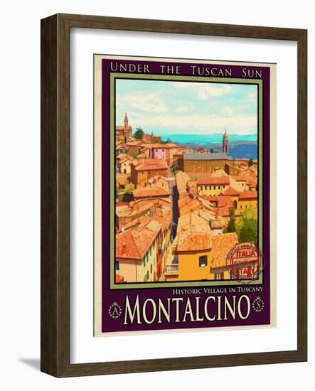 Montalcino Tuscany 1-Anna Siena-Framed Premium Giclee Print