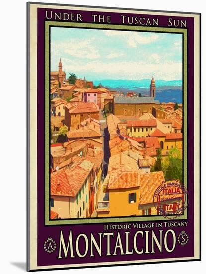 Montalcino Tuscany 1-Anna Siena-Mounted Premium Giclee Print