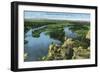 Montana - Aerial View of the Source of the Missouri River, Three Forks, c.1922-Lantern Press-Framed Art Print