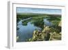 Montana - Aerial View of the Source of the Missouri River, Three Forks, c.1922-Lantern Press-Framed Art Print