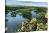 Montana - Aerial View of the Source of the Missouri River, Three Forks, c.1922-Lantern Press-Stretched Canvas