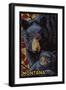 Montana - Bear Mosaic-Lantern Press-Framed Art Print