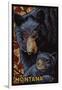 Montana - Bear Mosaic-Lantern Press-Framed Art Print