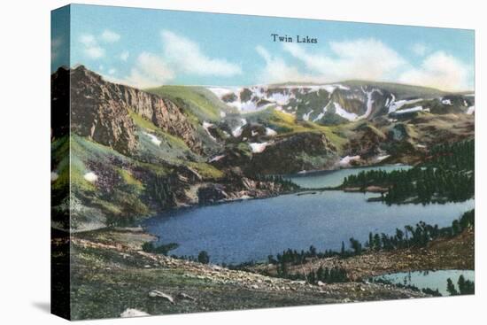 Montana, Beartooth Highway View of Twin Lakes-Lantern Press-Stretched Canvas