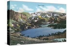 Montana, Beartooth Highway View of Twin Lakes-Lantern Press-Stretched Canvas