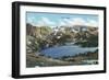 Montana, Beartooth Highway View of Twin Lakes-Lantern Press-Framed Art Print