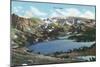 Montana, Beartooth Highway View of Twin Lakes-Lantern Press-Mounted Art Print