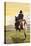 Montana, Big Sky Country, Cowboy on Horseback-Lantern Press-Stretched Canvas