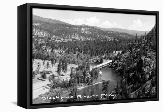 Montana - Blackfoot River-Lantern Press-Framed Stretched Canvas