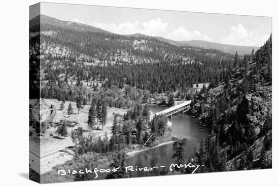 Montana - Blackfoot River-Lantern Press-Stretched Canvas