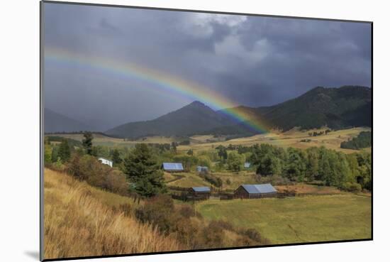 Montana Farm Rainbow-Galloimages Online-Mounted Photographic Print