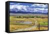 Montana Farm (Watercolor)-Galloimages Online-Framed Stretched Canvas