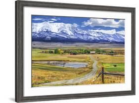 Montana Farm (Watercolor)-Galloimages Online-Framed Photographic Print