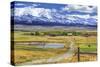 Montana Farm (Watercolor)-Galloimages Online-Stretched Canvas
