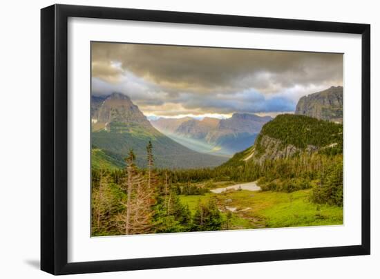 Montana, Glacier National Park, Logan Pass. Sunrise on Mountain Landscape-Jaynes Gallery-Framed Photographic Print