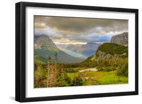 Montana, Glacier National Park, Logan Pass. Sunrise on Mountain Landscape-Jaynes Gallery-Framed Photographic Print