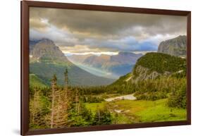 Montana, Glacier National Park, Logan Pass. Sunrise on Mountain Landscape-Jaynes Gallery-Framed Photographic Print