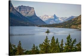 Montana, Glacier NP, Wild Goose Island Seen from Going-To-The-Sun Road-Rona Schwarz-Stretched Canvas