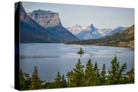 Montana, Glacier NP, Wild Goose Island Seen from Going-To-The-Sun Road-Rona Schwarz-Stretched Canvas