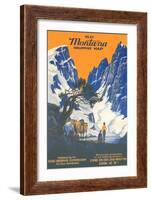 Montana Highway Map-null-Framed Art Print