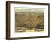 Montana, Iowa - Panoramic Map-Lantern Press-Framed Art Print