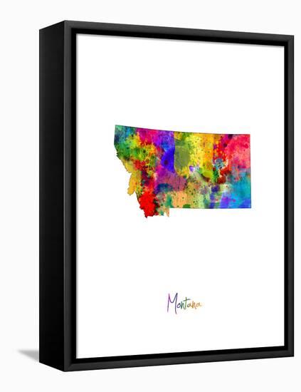 Montana Map-Michael Tompsett-Framed Stretched Canvas