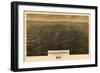 Montana - Panoramic Map of Billings-Lantern Press-Framed Art Print