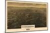 Montana - Panoramic Map of Billings-Lantern Press-Mounted Art Print