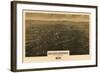 Montana - Panoramic Map of Billings-Lantern Press-Framed Art Print