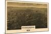 Montana - Panoramic Map of Billings-Lantern Press-Mounted Art Print