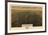 Montana - Panoramic Map of Billings-Lantern Press-Framed Art Print