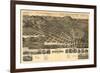 Montana - Panoramic Map of Helena No. 3-Lantern Press-Framed Art Print