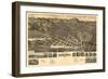 Montana - Panoramic Map of Helena No. 3-Lantern Press-Framed Art Print