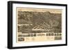 Montana - Panoramic Map of Helena No. 3-Lantern Press-Framed Art Print