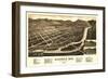 Montana - Panoramic Map of Missoula No. 1-Lantern Press-Framed Art Print